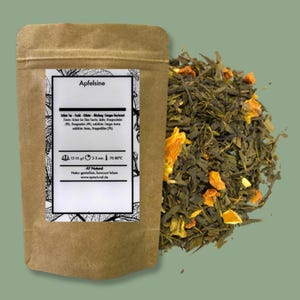 Green Tea, Sencha Green Tea, Orange Green Tea, Loose Leaf Tea, Fruit Tea Lover with Free Infuser & Sample
