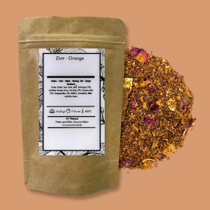 Cinnamon Rooibos Tea, Rooibos Tea Organic, Orange Rooibos Tea, Loose Leaf Tea, Winter Tea, Rooibos Tea with Free Tea Infuser
