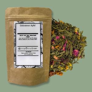 Apple Green Tea, Sencha Green Tea, Green Tea Leaf, Loose Leaf Tea, Loose Tea, Relaxing Tea, Tea Lover Gift With Free Tea Infuser