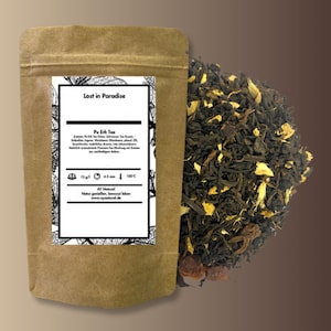 Paradise Tea, Assam Black Tea, Pu Erh Tea, Ginger Black Tea, Loose Leaf Tea, Black Tea, Caffeine-Free Tea
