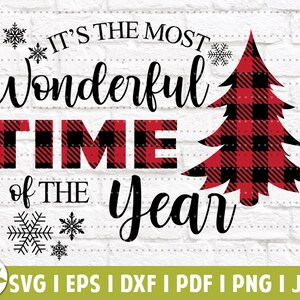 Prachtige tijd van het jaar EPS | Kerst Plaid SVG | Christmas Cut Bestand | SVG Cut Files | Direct downloaden | Afdrukbare vectorillusnitratie