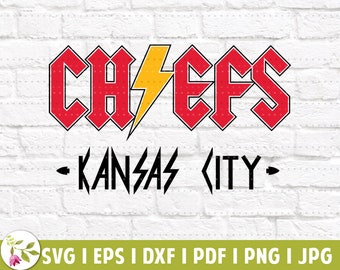 Heavy Metal Kansas City EPS | Chiefs Football SVG | Rock N Roll | Kansas City Metal | SVG Cut Files | Instant Download | Vector Clip Art