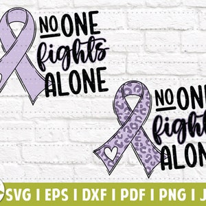 Lavendel kanker lint PNG | Alle kankers SVG | Wereldkankerdag | Testis I Kankerbewustzijn | Vecht alleen SVG | Luipaard lint