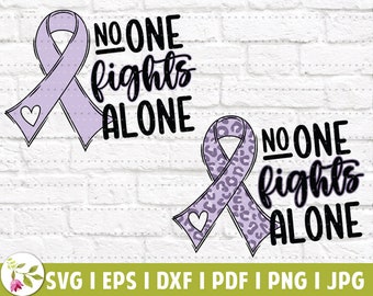 Lavender Cancer Ribbon PNG | All Cancers SVG | World Cancer Day | Testicular I Cancer Awareness | Fights Alone SVG | Leopard Ribbon