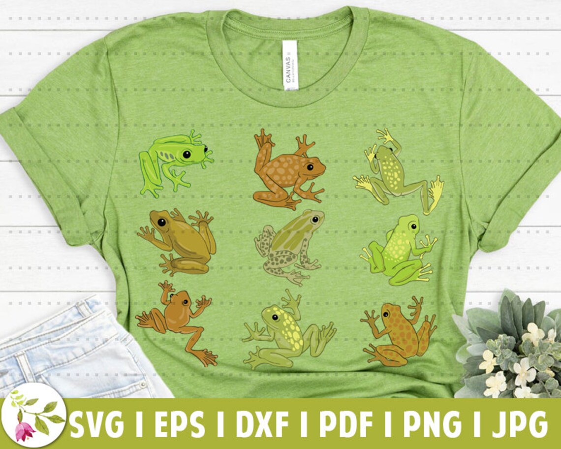 Happy Frogs Clipart Set | SVG Bundle | SVG Cut Files | Instant Download ...