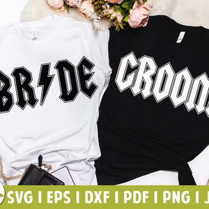 Heavy Metal Sposa Sposo EPS / Metalhead SVG / Matrimonio Punk Rock / Matrimonio Goth / File di taglio SVG / Download istantaneo / Stampabile