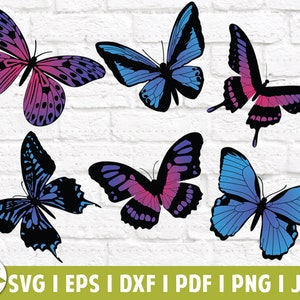 Butterflies Clipart Set | SVG Bundle | SVG Cut Files | Instant Download | Printable Vector Clip Art | Swallowtail Butterfly | Monarch SVG