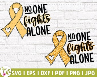 Yellow Cancer Ribbon PNG | Bladder Cancer SVG | Sarcoma Cancer | Cancer Awareness | Fights Alone SVG | Leopard Ribbon