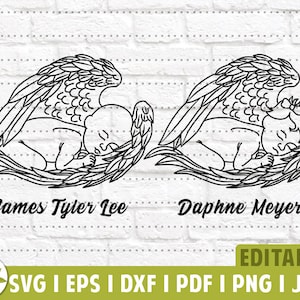 Perte infantile SVG | Fausse couche SVG | Ailes d’ange de bébé | Conception modifiable | Fichiers coupés SVG | Téléchargement instantané | Clipart vectoriel imprimable