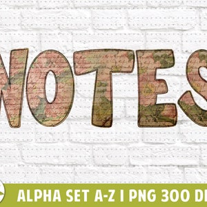 Love Letters Alpha Set | Floral Alpha | Handwriting | Love Notes | A-Z Alpha Set | Instant Download | Alpha PNG | Alphabet Letter