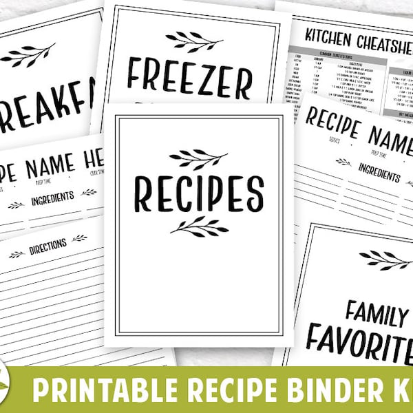 Recipe Dividers Printable Binder Etsy Recipe Dividers Printable Binder Etsy