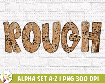 Rough Tanned Leather Alpha Set | Leopard Alpha | Distressed Alpha | Cowhide | A-Z Alpha Set | Instant Download | Alpha PNG | Alphabet Letter