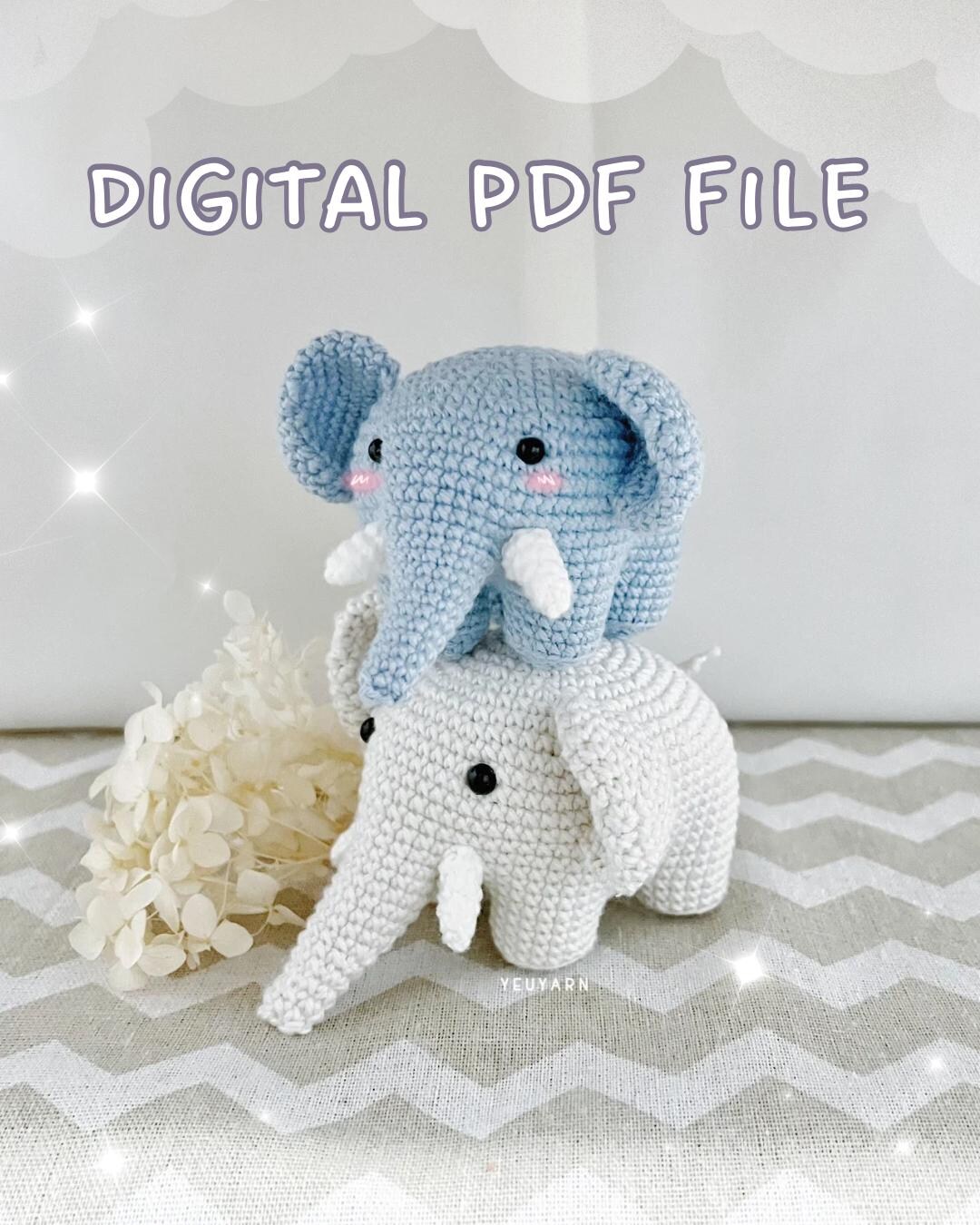 Low Sew Elephant Crochet Pattern (DIGITAL DOWNLOAD) - Etsy