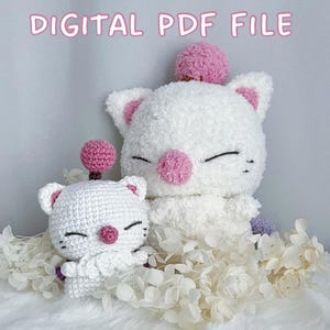 Moogle Bunny Fox Crochet Pattern (DIGITAL DOWNLOAD)
