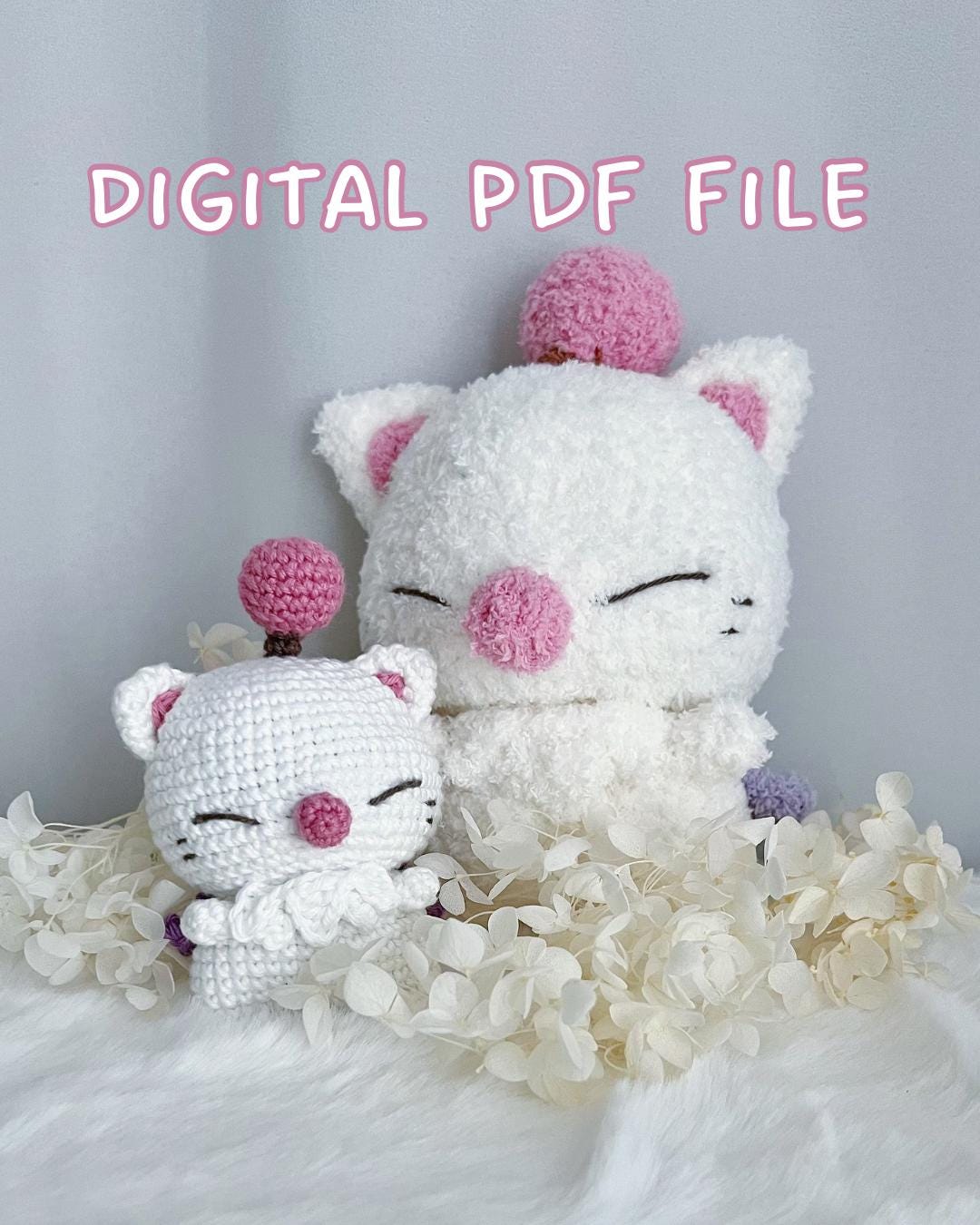 Moogle Bunny Fox Crochet Pattern (DIGITAL DOWNLOAD)
