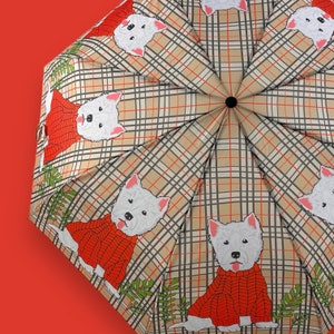 West Highland Terrier - Westie on Plaid