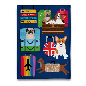 Travelling  pooches - Doggies Tea Towel/Dish Towel