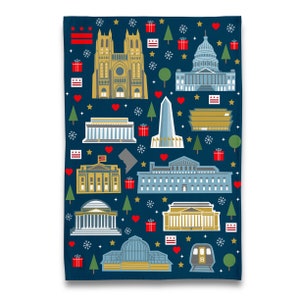 Washington DC Winter Wonderland Tea Towel