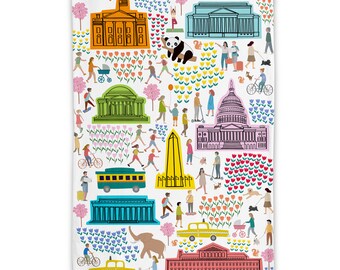 Spring in Washington DC Tea Towel