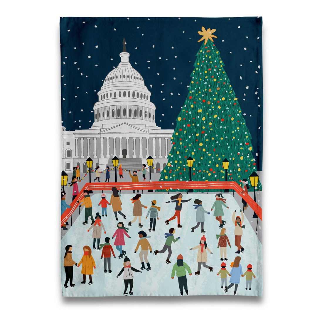 US Capitol DC Christmas Tree Tea Towel Etsy