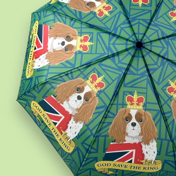 God Save the King Charles Spaniel Cavalier Umbrella