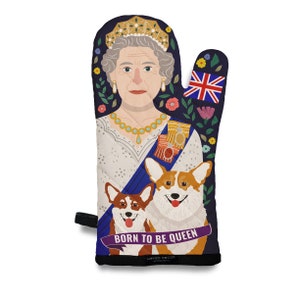 Kollektion Frauen, die wir bewundern: Geboren, um Königin zu sein (mit ihrem Corgis) Ofenhandschuh