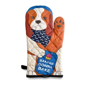 Adorable King Charles Spaniel Cavalier - Bakers Gonna Bake Oven Mitt