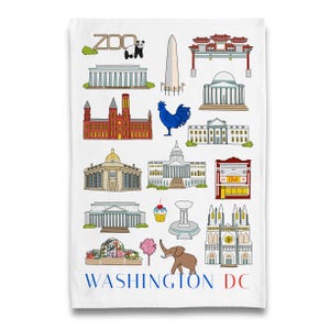 All Things Washington DC Tea Towel