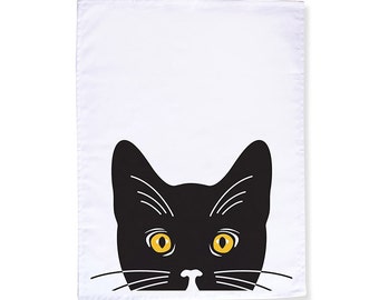 Fanciful Felines Cats Jewel Tones Hanging Fingertip Powder Room Bathroom Towel 