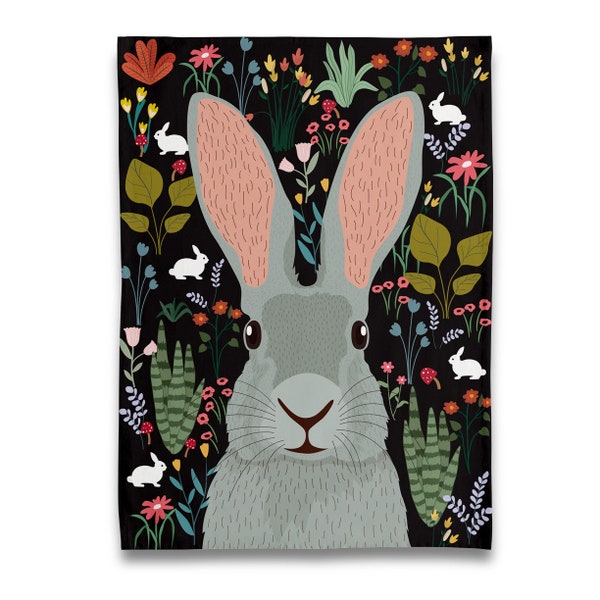 Garden of Bunny Rabbit Rabbits Tea Towel/Dish Towel