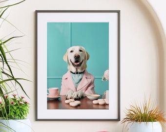 Impresión artística divertida de Labrador Retriever para guardería, arte de pared divertido, decoración del hogar de Labrador, regalo para perros IMPRIMIBLE, regalo de fotografía de perro moderna, DESCARGAR