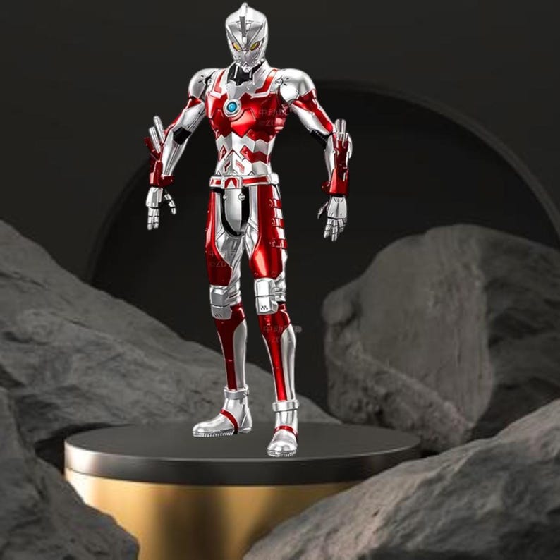 Figura de acción Ultraman Tiga - Coleccionable articulado premium - Incluye a Agul, Geed, Trigger, Ace, Seven y Jack - Auténtico Ultraman Ultraman Ace