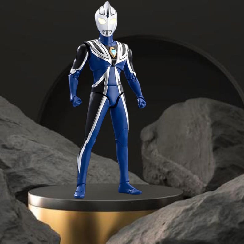Figura de acción Ultraman Tiga - Coleccionable articulado premium - Incluye a Agul, Geed, Trigger, Ace, Seven y Jack - Auténtico Ultraman Ultraman Agul