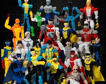 3D Gedrukt Onoverwinnelijk Speelgoed Actiefiguren Anime Model Lucky Dummy 13 Superhelden Mark Thragg Multi-Jointed Speelgoed Ornamenten Geschenken
