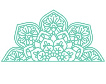 Download Half mandala svg | Etsy