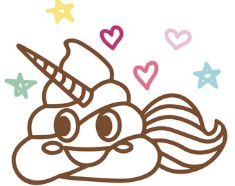 Download Unicorn emoji svg | Etsy