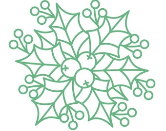 Holly Digital Cut File (zip folder with .svg, .dxf, .png, and .studio3 files)