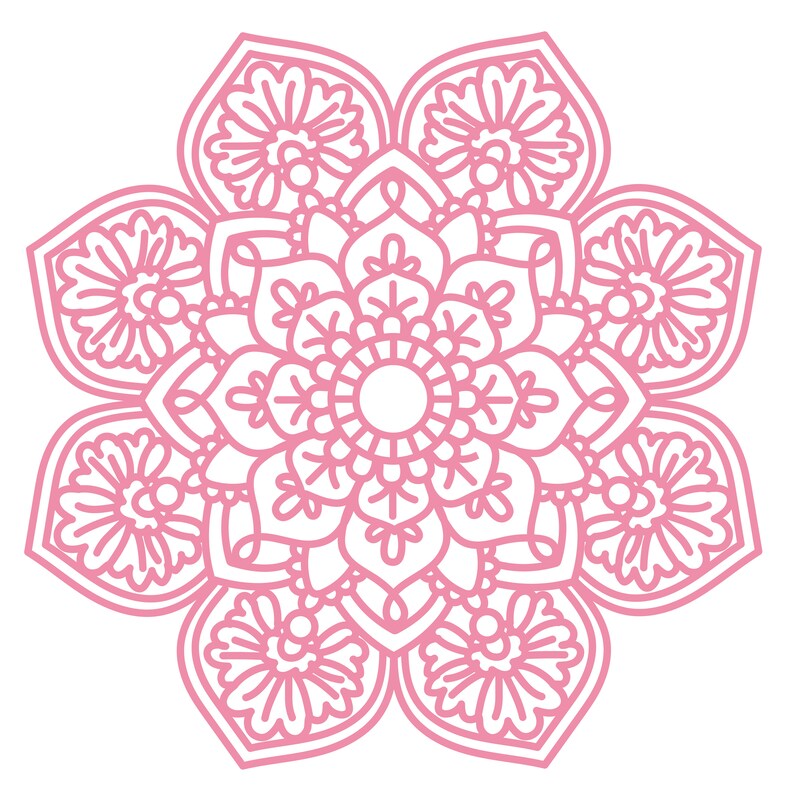 Download Mandala Doily Cut File .SVG .DXF .PNG .pdf | Etsy