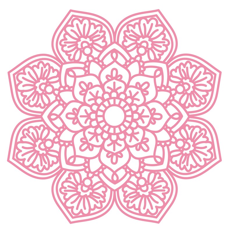 Download Mandala Doily Cut File .SVG .DXF .PNG .pdf | Etsy