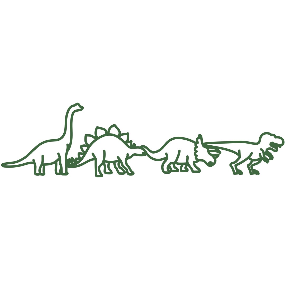 Dinosaur Border Cut File .SVG .DXF .PNG .pdf Etsy