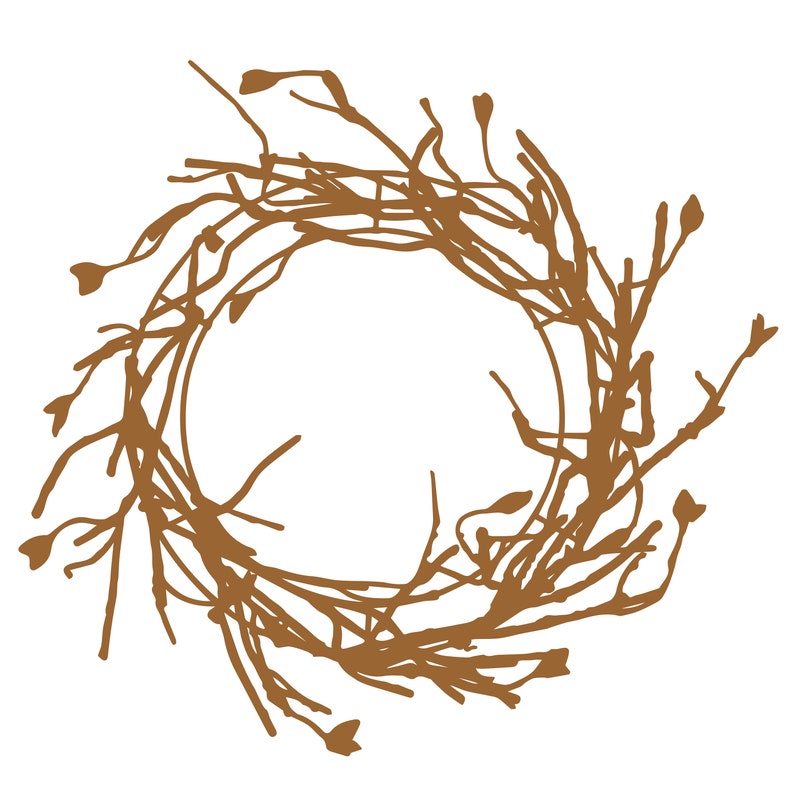 Download Branch Wreath Cut File .SVG .DXF .PNG .pdf | Etsy