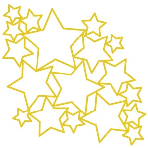 Stars Digital Cut File (zip folder with .svg, .dxf, .png, .pdf, and .studio3 files)