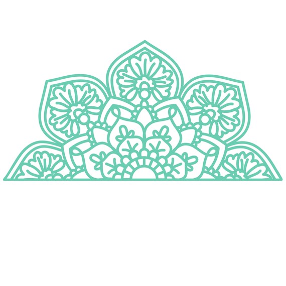 Download Mandala Doily Half Cut File Svg Dxf Png Pdf Etsy