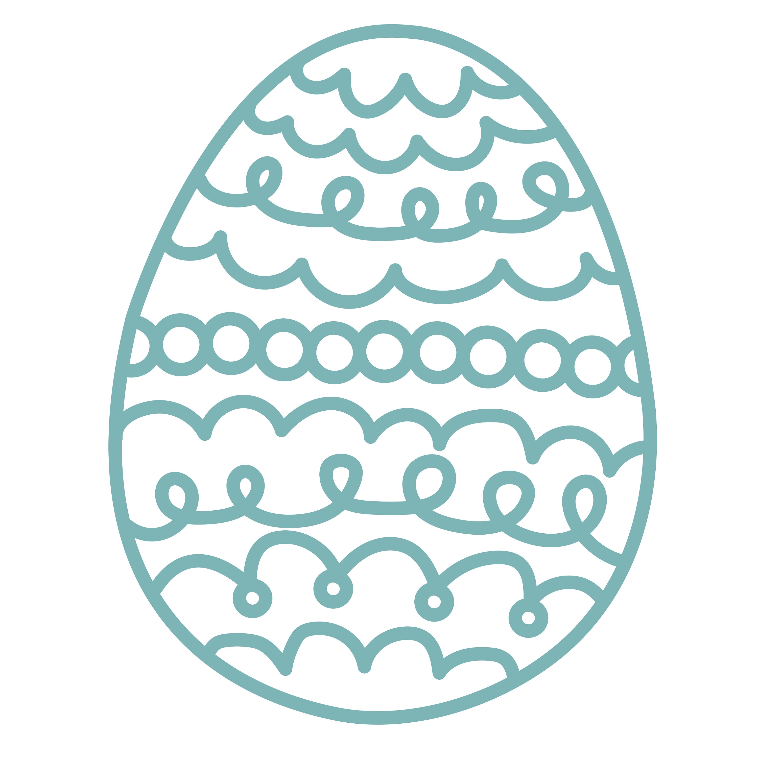 Easter Egg Outline SVG Files