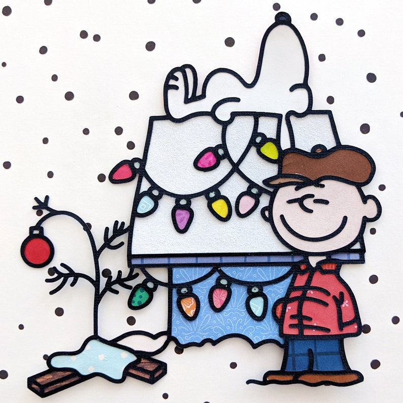 Charlie Brown Christmas with Backing Pieces Digital Cut File | Etsy