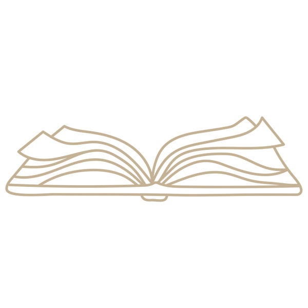 Open  Book Cut File .SVG .DXF .PNG .pdf