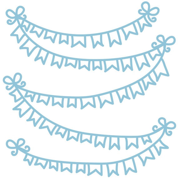 Pennant Banner Background Cut File .SVG .DXF .PNG | Etsy