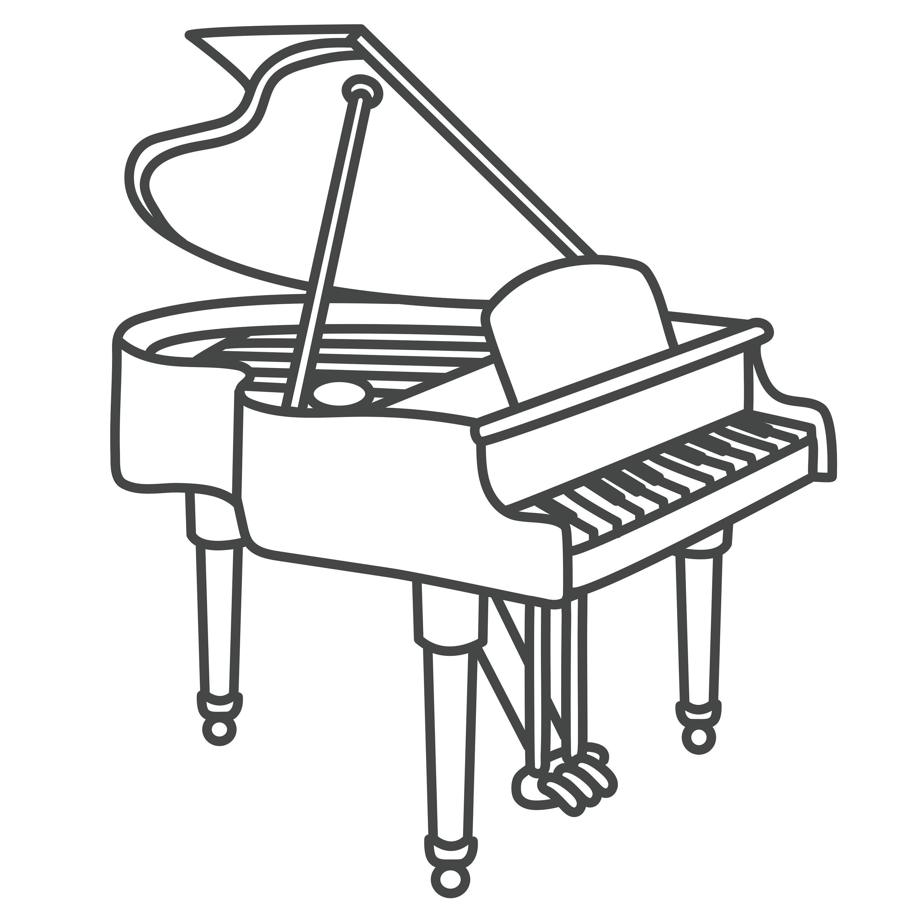 Как нарисовать фортепиано поэтапно