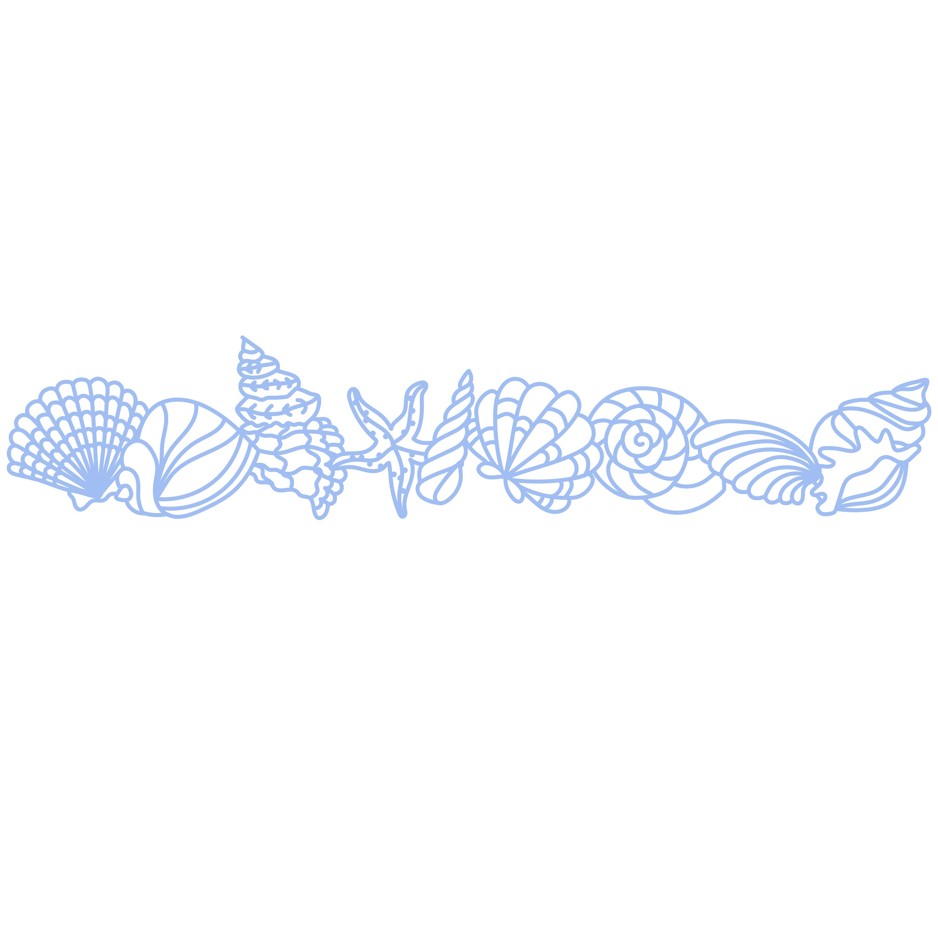 Seashell Border Stencil