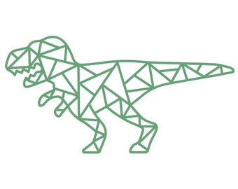 Geometric T-Rex Dinosaur Cut File .SVG .DXF .PNG .pdf